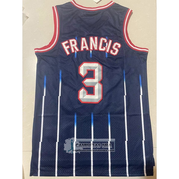 Camiseta Houston Rockets Steve Francis NO 3 Mitchell & Ness 1999-00 Azul